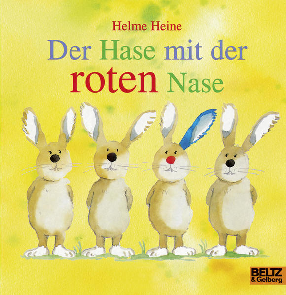 Der Hase mit der roten Nase: Vierfarbiges Papp-Bilderbuch