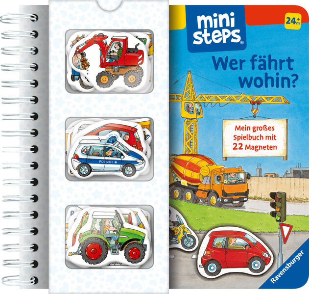 ministeps: Wer fährt wohin? Mein großes Spielbuch mit 22 Magnetteilen. Ab 24 Monaten