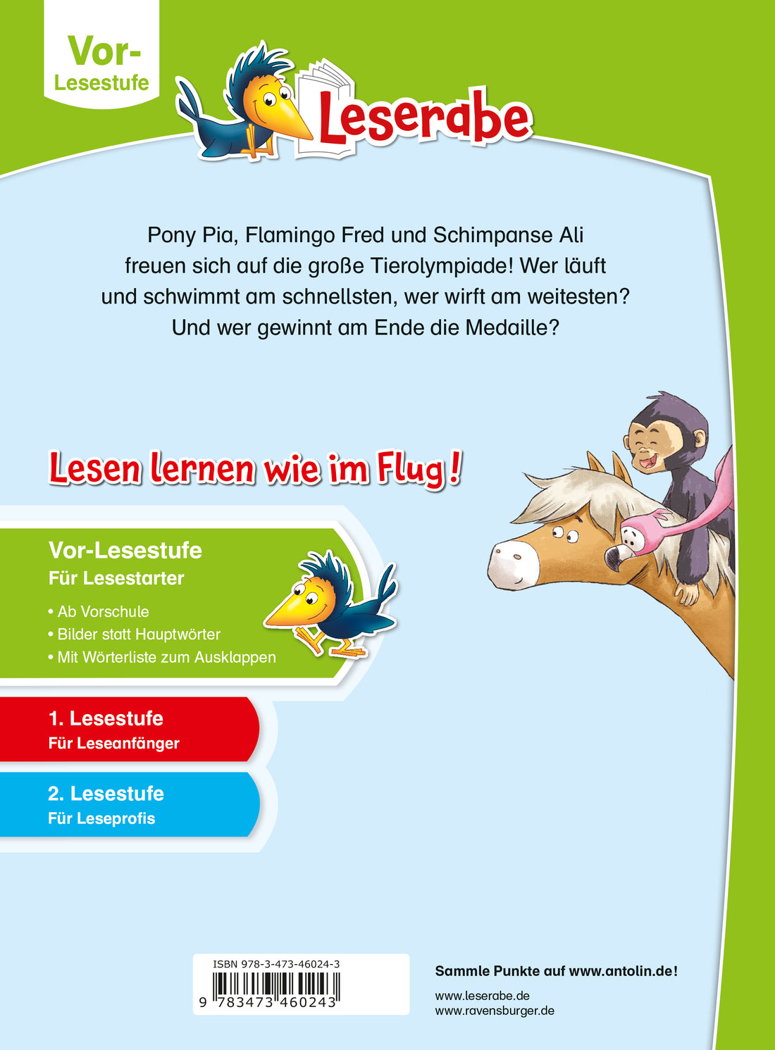 Leserabe Vor-Lesestufe - Die Tierolympiade