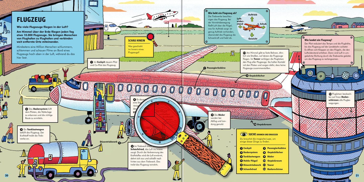 Faszination Technik - Technikbuch für Kinder ab 7 Jahren, mit magischer Lupe