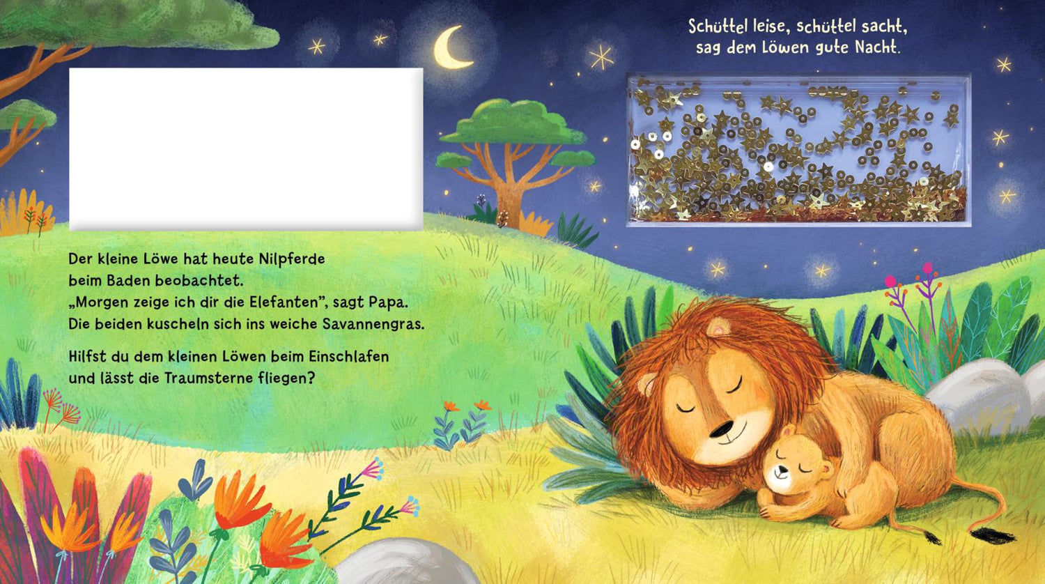 Schüttel-Pappe: Schüttel leise, schüttel sacht, sag den Tieren Gute Nacht!