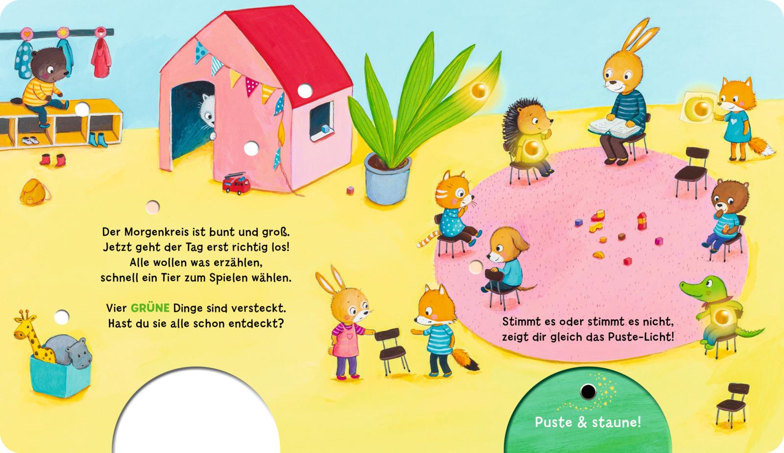Mein Puste-Licht-Buch: Rot, blau, grün, gelb - so bunt ist meine Welt!