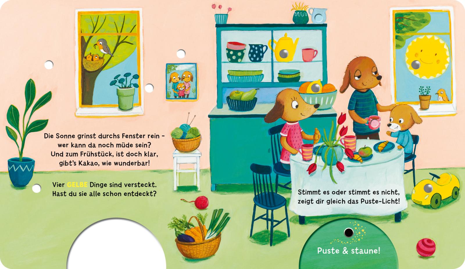 Mein Puste-Licht-Buch: Rot, blau, grün, gelb - so bunt ist meine Welt!
