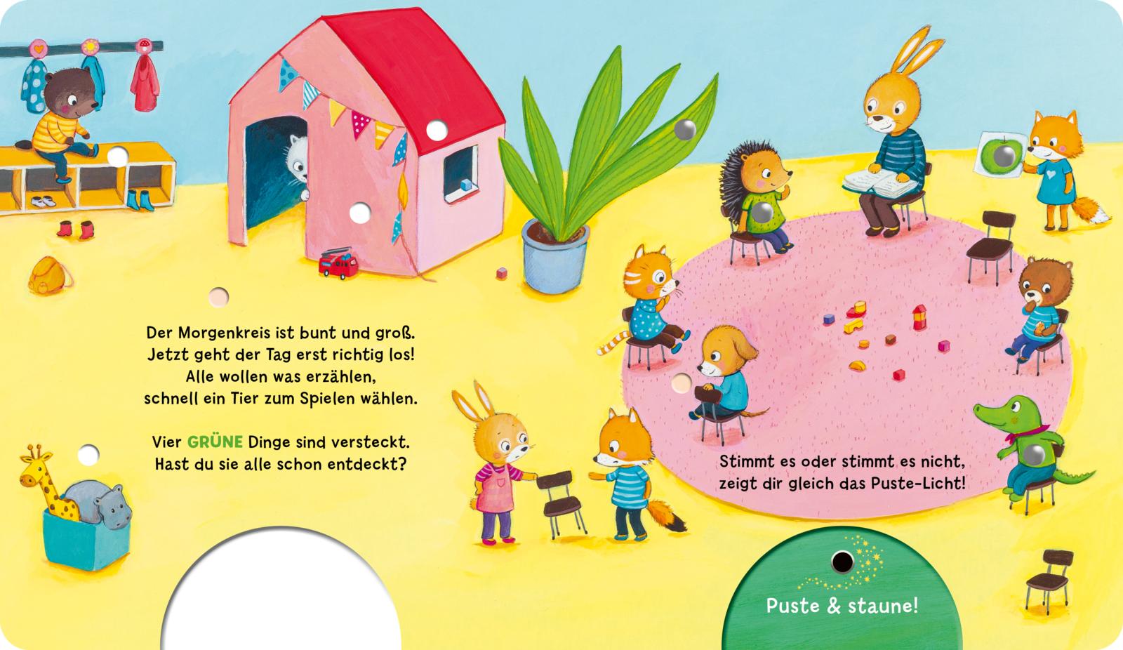 Mein Puste-Licht-Buch: Rot, blau, grün, gelb - so bunt ist meine Welt!