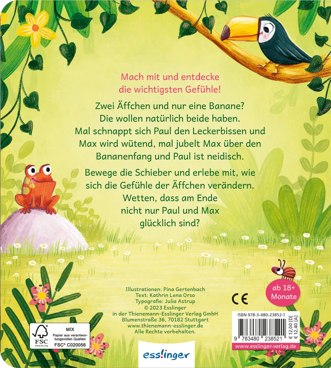 Glücklich, traurig, neidisch, froh - alle Äffchen fühlen so! Pappebuch mit tollen Schiebeelementen