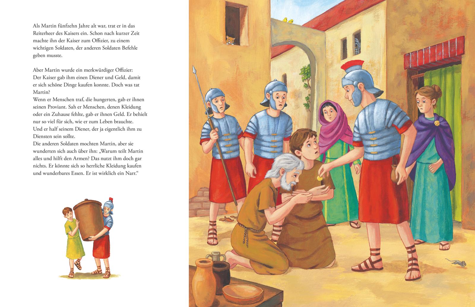 Die Geschichte von Sankt Martin: Heiligenlegende als Bilderbuch für Kinder ab 3