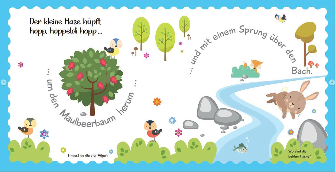 Wohin hüpfst du, kleiner Hoppelhase? Mit bunten Stanzungen zum Fühlen
