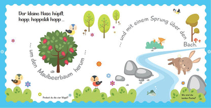 Wohin hüpfst du, kleiner Hoppelhase? Mit bunten Stanzungen zum Fühlen