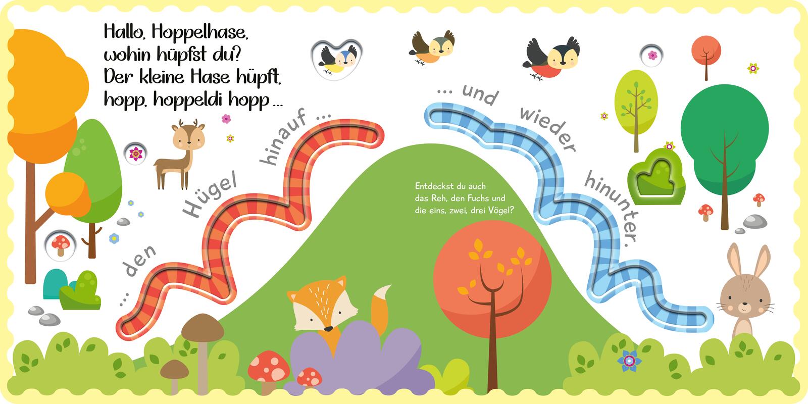 Wohin hüpfst du, kleiner Hoppelhase? Mit bunten Stanzungen zum Fühlen