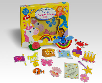 Glücksfisch: Meine Einhorn und Feen-Box: Vorlesen - Puzzlen - Spielen