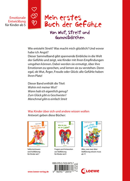 Mein erstes Buch der Gefühle - Von Wut, Streit und Gummibärchen (Starke Kinder, glückliche Eltern)