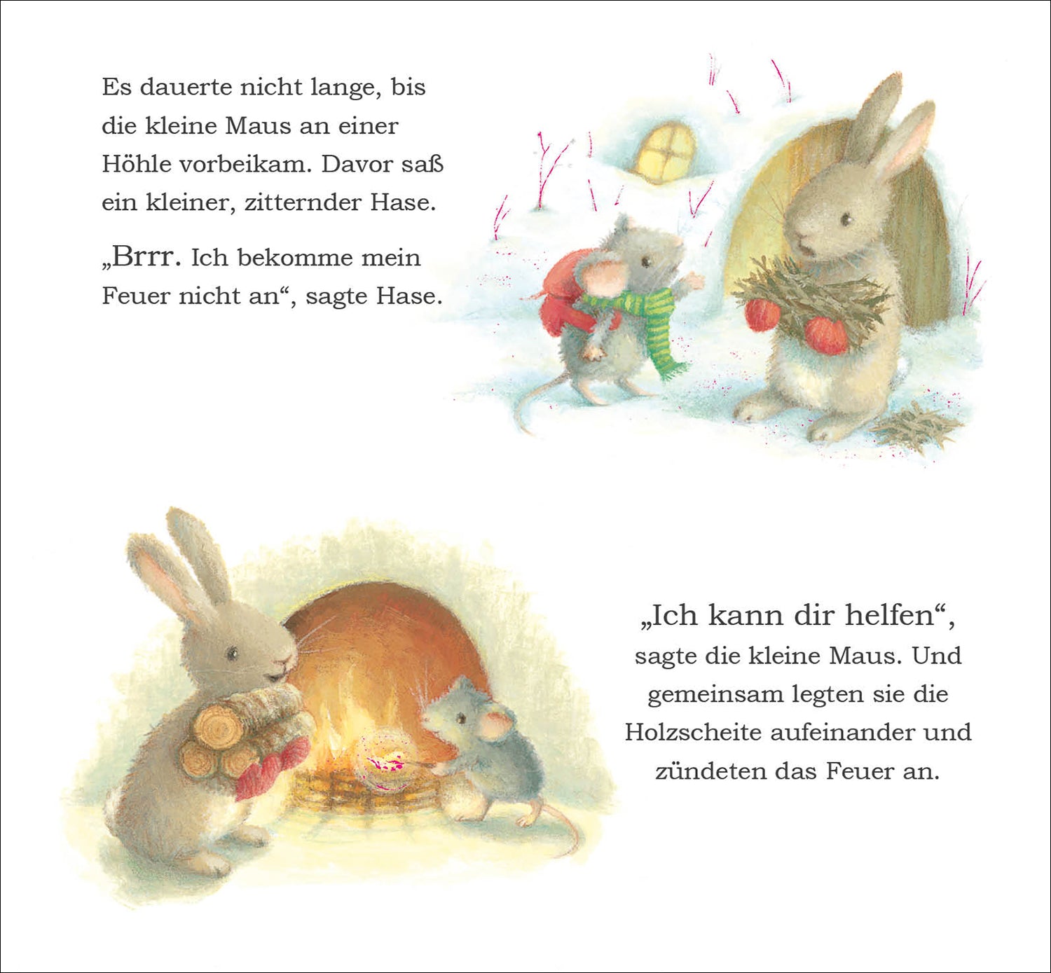 Die kleine Maus feiert Weihnachten: Bilderbuch zum Vorlesen für Kinder ab 3 Jahre