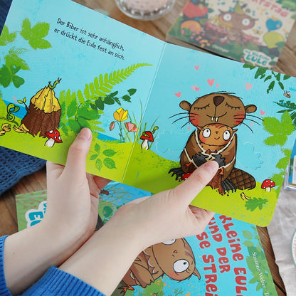 Die kleine Eule will kuscheln: Pappbilderbuch mit Liebhabe-Klappen für Kinder ab 2 Jahren