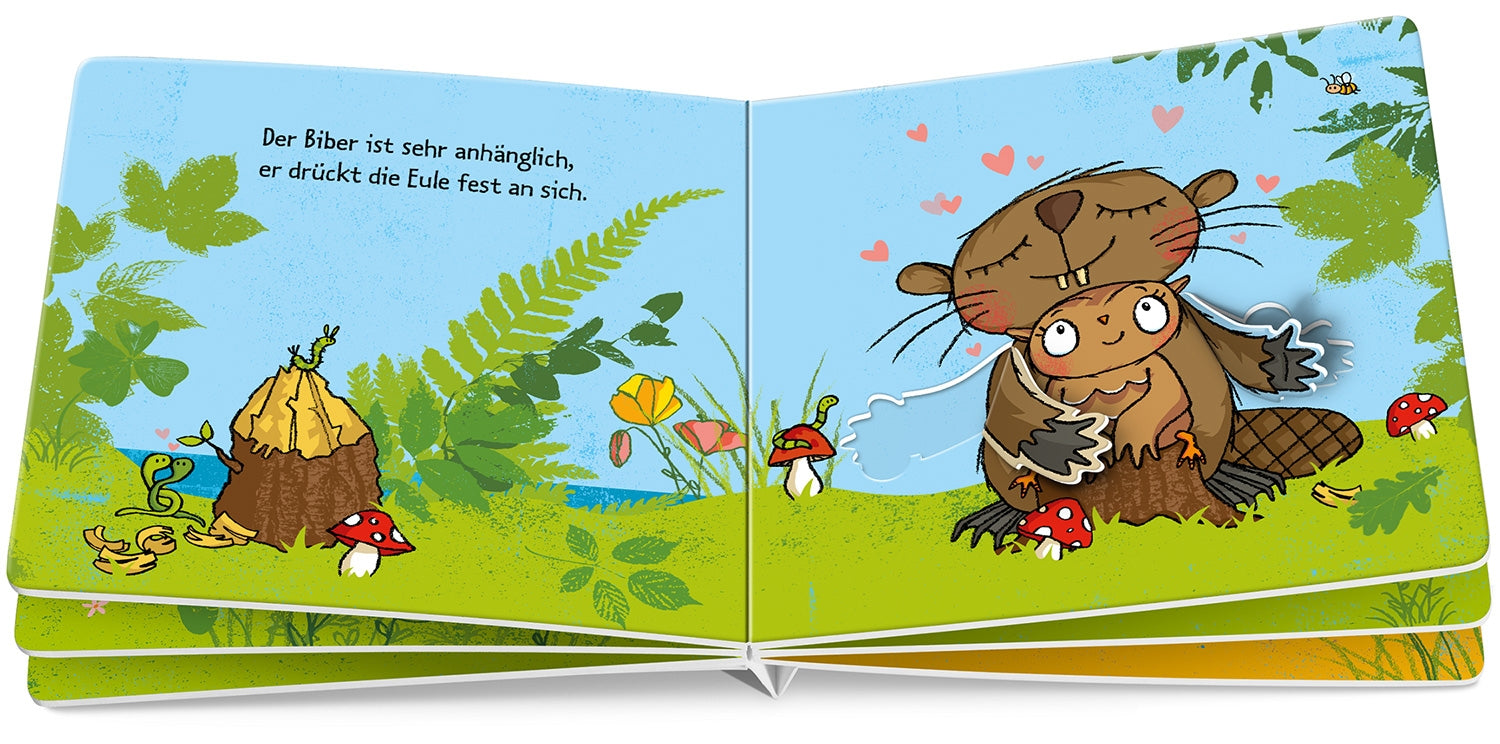 Die kleine Eule will kuscheln: Pappbilderbuch mit Liebhabe-Klappen für Kinder ab 2 Jahren