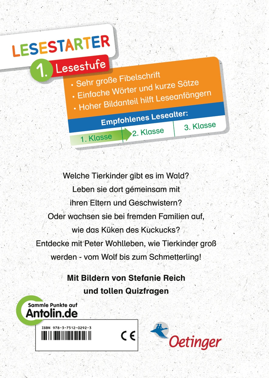 Tierkinder im Wald: Lesestarter. 1. Lesestufe
