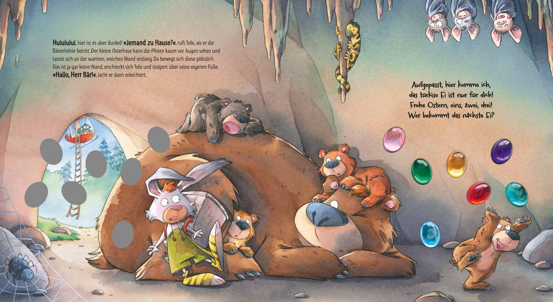 Tobi, der tollpatschige Osterhase: Funkel-Bilderbuch mit Glitzersteinen