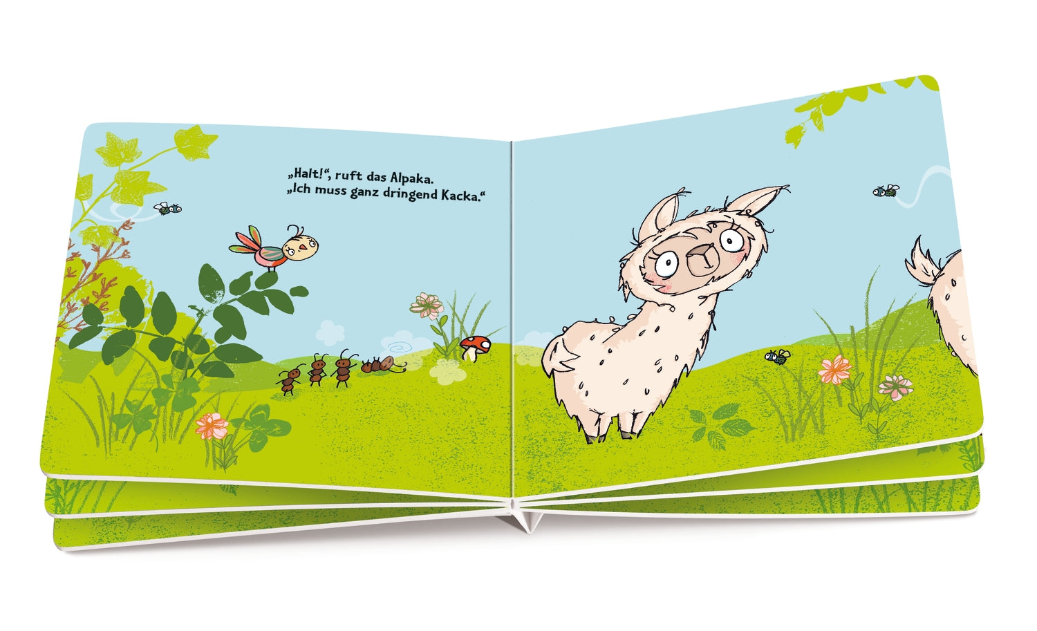 Das Alpaka muss Kacka: Lustiges Töpfchen-Pappbilderbuch für Kinder ab 2 Jahren