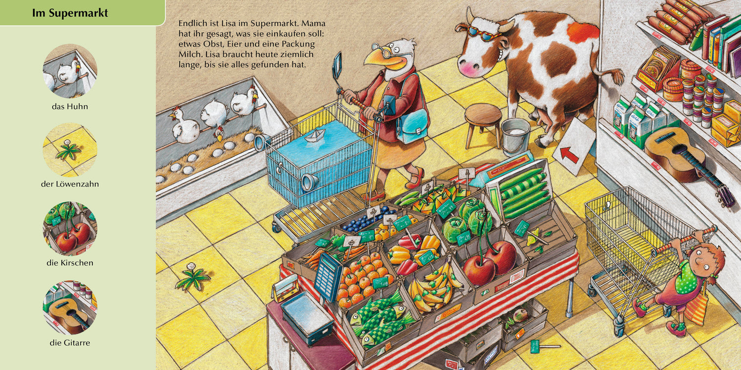 Da stimmt doch was nicht! (Pappbilderbuch): Ein Suchspaß-Wimmelbuch mit ersten Bildwörtern