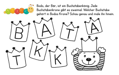 Lernraupe – Erste Buchstaben: 50 Karten mit abwischbarem Stift