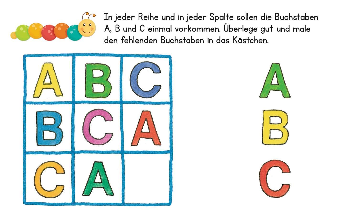 Lernraupe – Erste Buchstaben: 50 Karten mit abwischbarem Stift