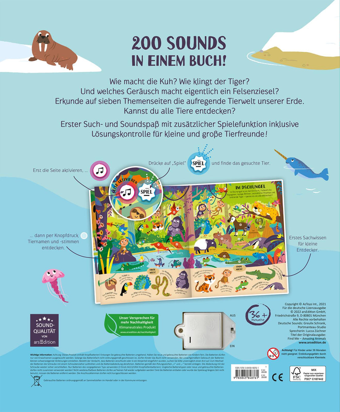 Mein riesengroßes Soundbuch Tiere: mit 200 Sounds