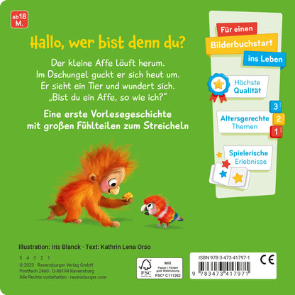 Mein erstes Vorlese-Fühlbuch - Bist du ein Affe?