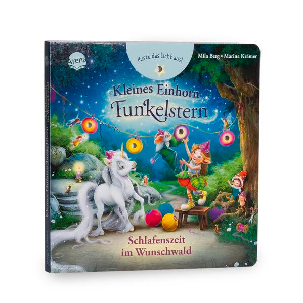 Arena 9783401721019 Kleines Einhorn Funkelstern. Puste das Licht aus! Schlafenszeit im Wunschwald (1)