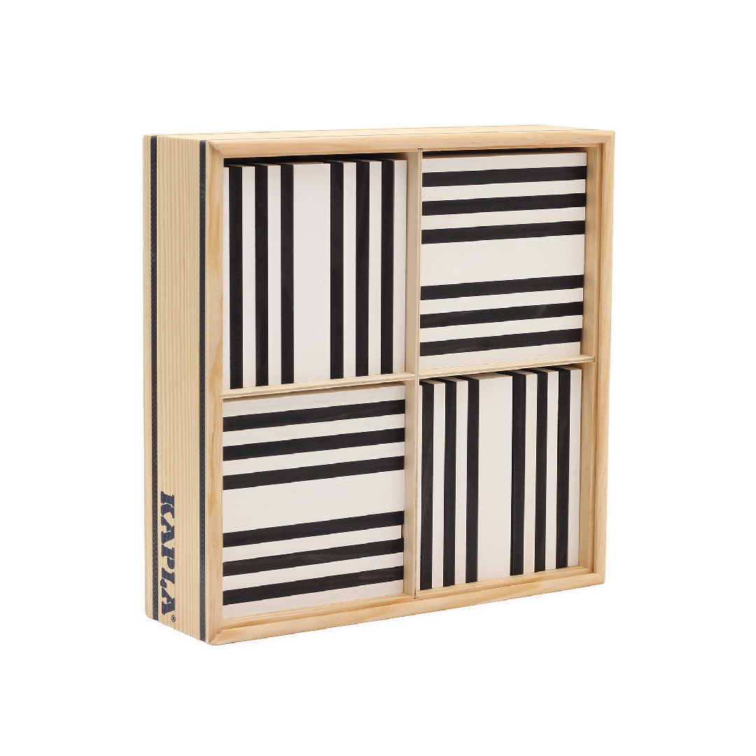 KAPLA® 100er KASTEN SCHWARZ &amp; WEIβ : 50 schwarze &amp; 50 weiβe Plättchen