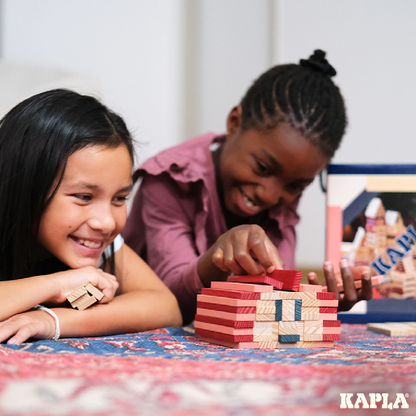 KAPLA® 120er Box blau, rosa, rot : 120 Plättchen