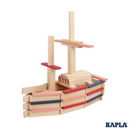 KAPLA® 120er Box blau, rosa, rot : 120 Plättchen
