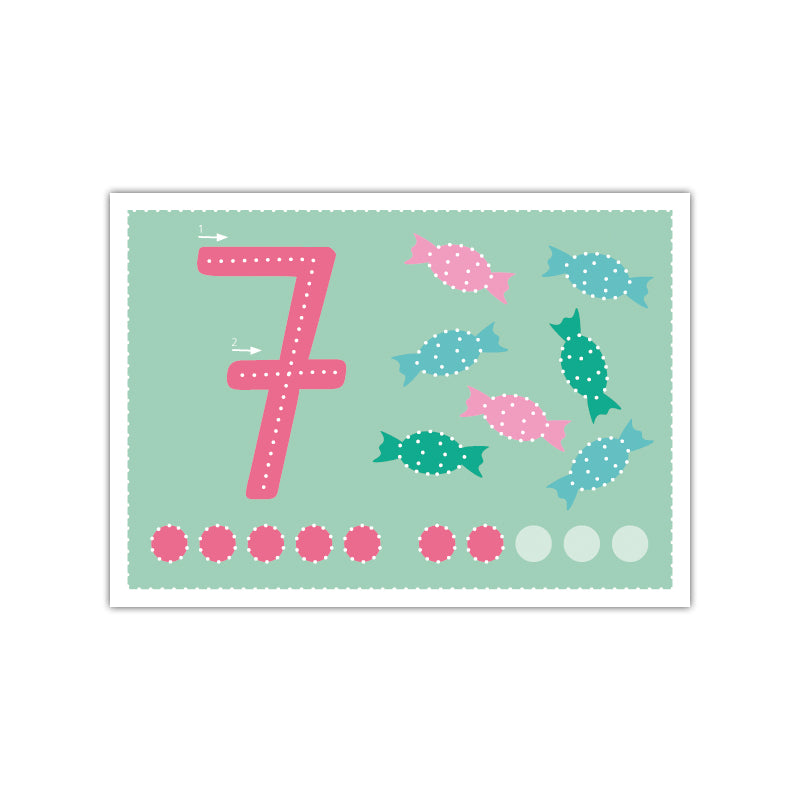 Prickel-Zahlen Set (22 Karten)