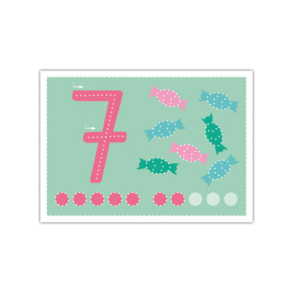 Prickel-Zahlen Set (22 Karten)