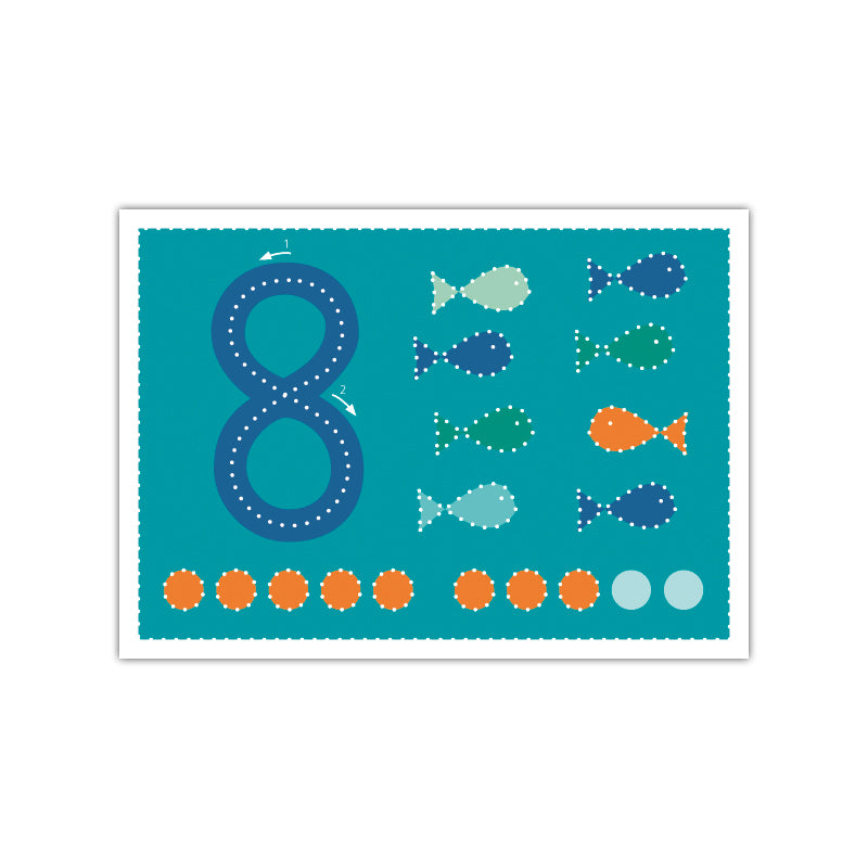 Prickel-Zahlen Set (22 Karten)