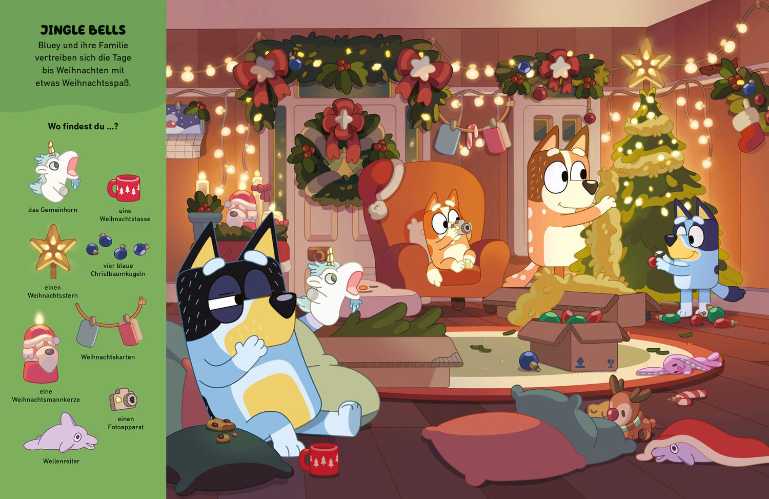  BLUEY – Wo ist BLUEY? an Weihnachten – Ein Such- und Wimmelbuch Weihnachtliches Such- und Wimmelbuch ab 3 Jahren cbj Kind...