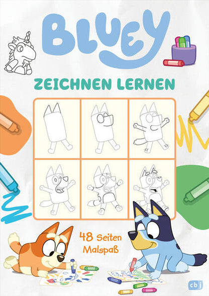  BLUEY – Zeichnen lernen Mit 48 Seiten Zeichenspaß 9783570182239 cbj Kinderbücher Verlag (1)
