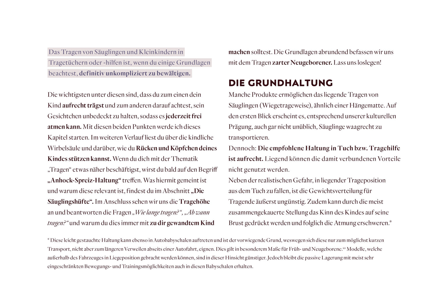 Tragen – Kompaktwissen &amp; Orientierungshilfe