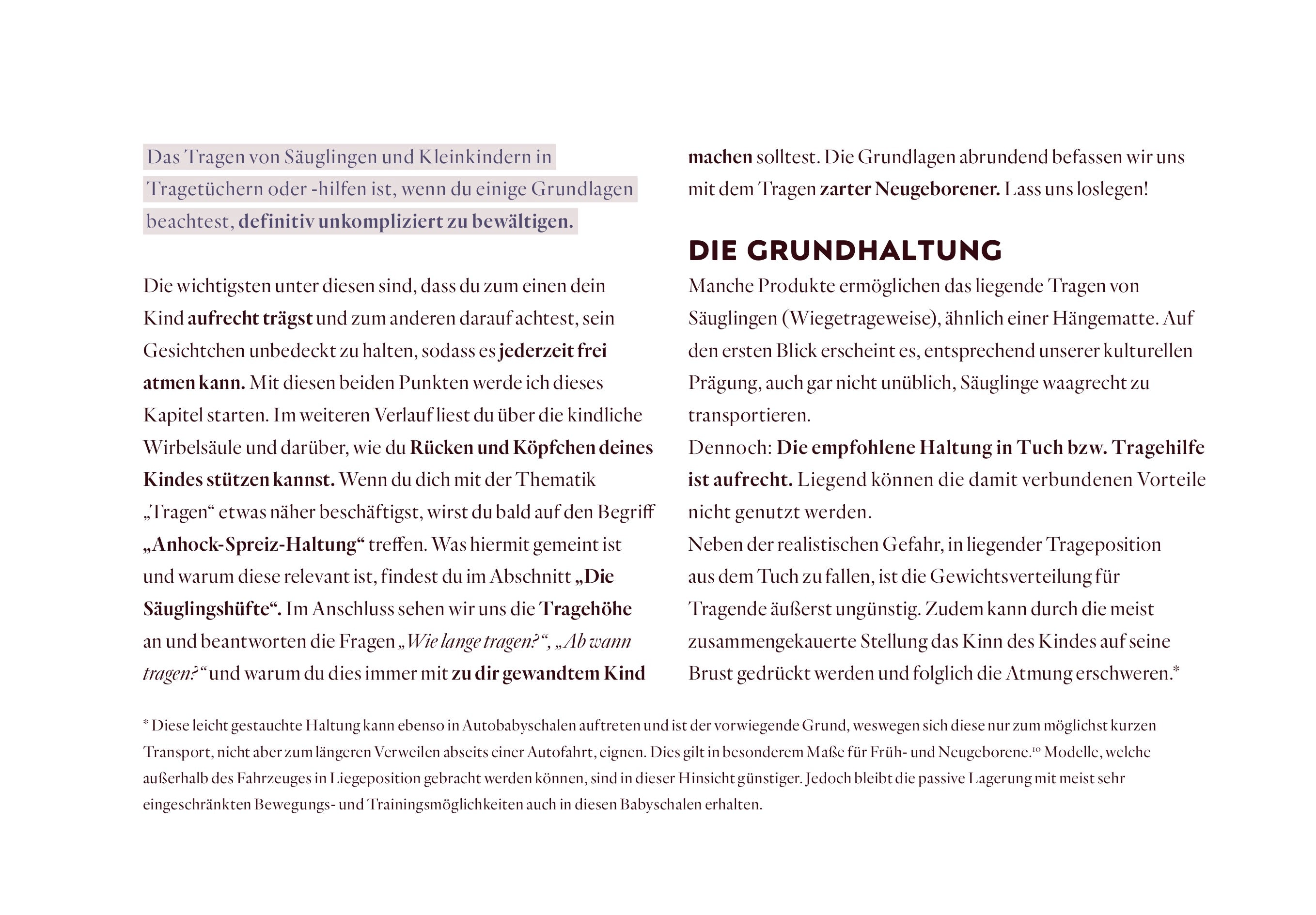 Tragen – Kompaktwissen &amp; Orientierungshilfe