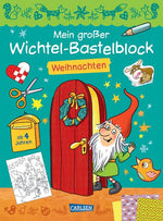 Carlsen  9783551192172 Mein großer Wichtel-Bastelblock Schneiden, malen, kleben und basteln rund die Them (1)