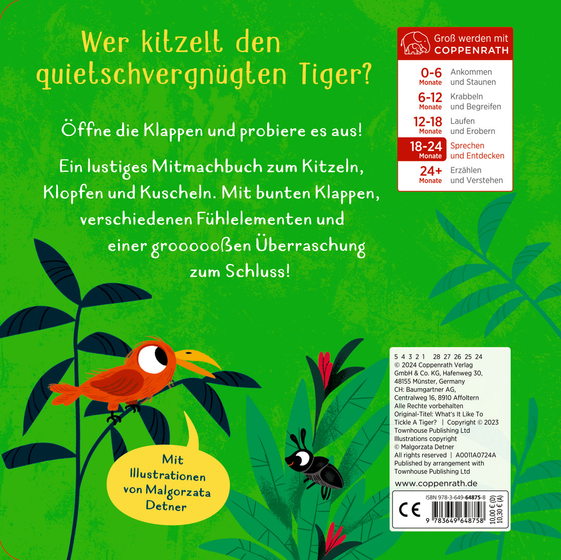 Coppenrath Verlag GmbH &amp; Co. KG 9783649648758 Wer kitzelt den Tiger? Klappen, Fühlen, Killekille! (2)