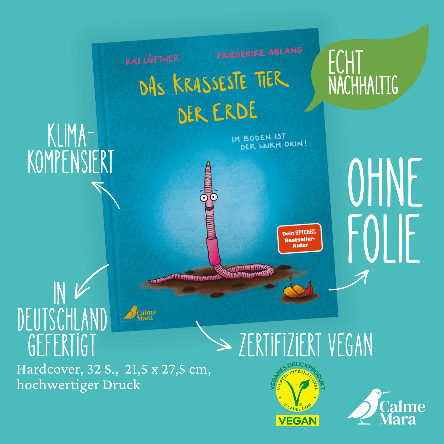  Das krasseste Tier der Erde Lustig gereimtes Bilderbuch für Kinder ab 4 Jahren Kai Lüftner 9783948877743 CalmeMara Verlag...