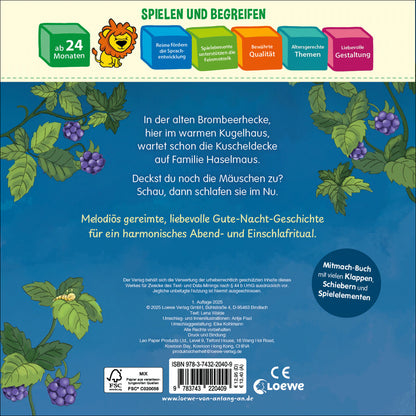  Deckst du noch die Mäuschen zu? Mitmach-Pappbilderbuch zum Thema Gute Nacht für Ki Lena Walde 9783743220409 Loewe Verlag ...
