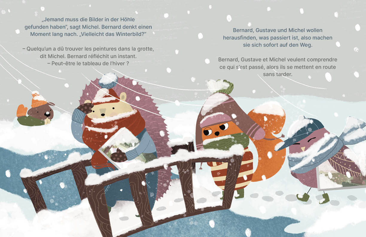  Der Igel, der das Wetter malte - Le hérisson qui peignait le temps Zweisprachig in Deutsch und Französisch über Mut,  Kle...