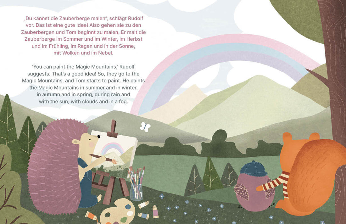 Der Igel, der das Wetter malte - The Hedgehog, Who Painted the Weather Zweisprachig in Deutsch und Englisch über Mut, Fre...