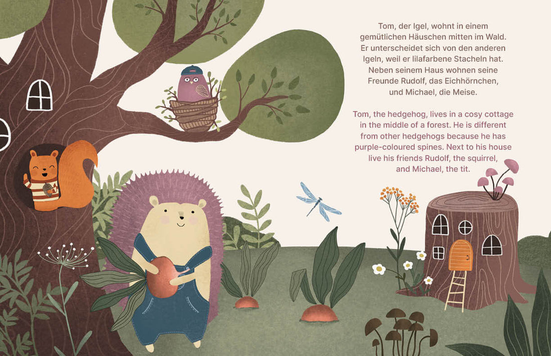 Der Igel, der das Wetter malte - The Hedgehog, Who Painted the Weather Zweisprachig in Deutsch und Englisch über Mut, Fre...