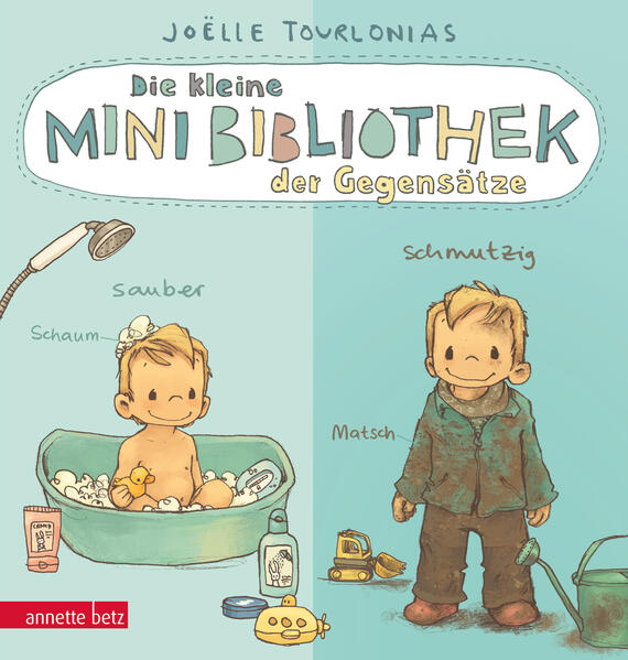  Die kleine Mini-Bibliothek der Gegensätze - Ein Pappbilderbuch über Gegensätze (Die Mini-Bibliothek  Joëlle Tourlonias (1)