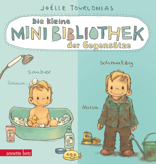  Die kleine Mini-Bibliothek der Gegensätze - Ein Pappbilderbuch über Gegensätze (Die Mini-Bibliothek  Joëlle Tourlonias (1)