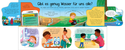 Erstes Aufklappen und Verstehen: Woher kommt unser Wasser? kindgerechtes Sachbilderbuch mit über 40 Klappen z Usborne im ...