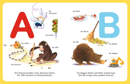 FISCHER Duden Kinderbuch 978-3-7373-3628-4 Duden 36+: A bis Z und 1 bis 10 Mit Fühllack zum Tasten und Begreifen | Buchsta...