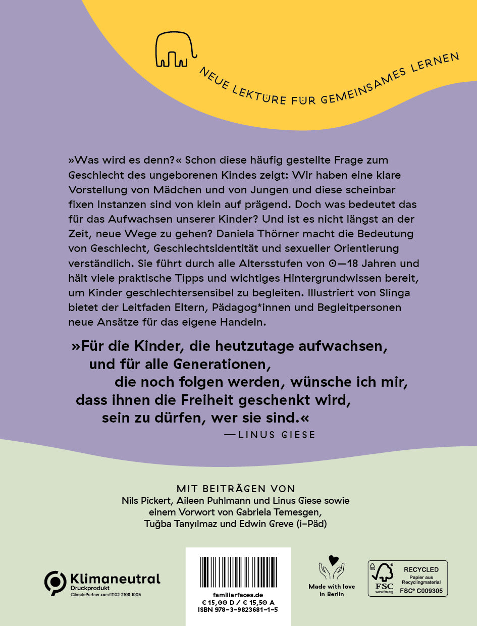 Familiar Faces 9783982368115 Mädchen, Junge, Kind Geschlechtersensible Begleitung und Empowerment vo (2)