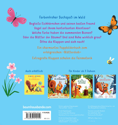  Farben lernen mit dem Blätterdieb Pappbilderbuch ab 2 Jahren mit extragroßen Klappen Alice Hemming 9783833910159 (4)